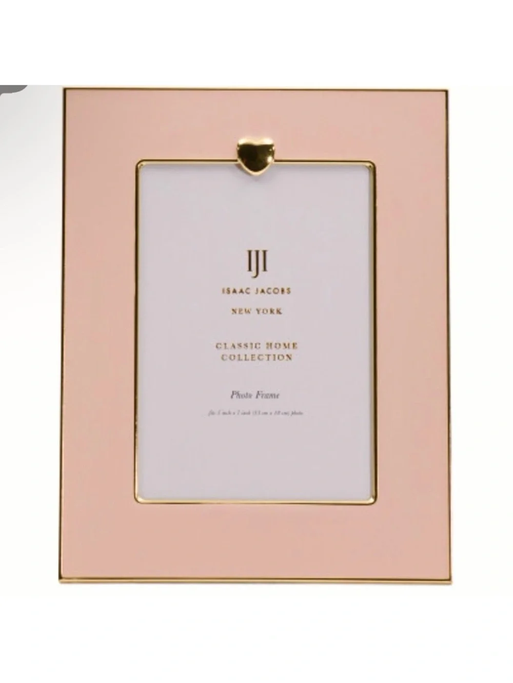 🆕- Isaac Jacobs Pink Enamel Heart Picture Prame. 5x7
